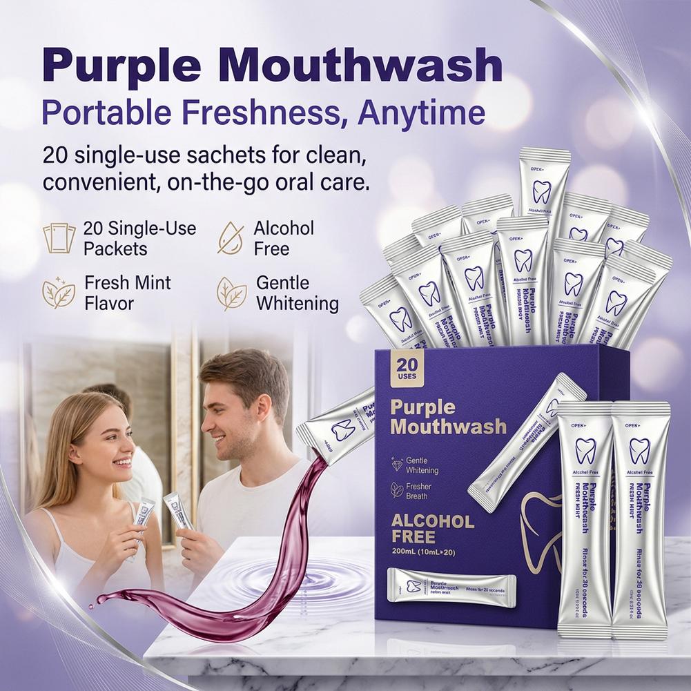 Fioletowy płyn do płukania jam – Teeth Whitening Mouthwash recenzja i cena